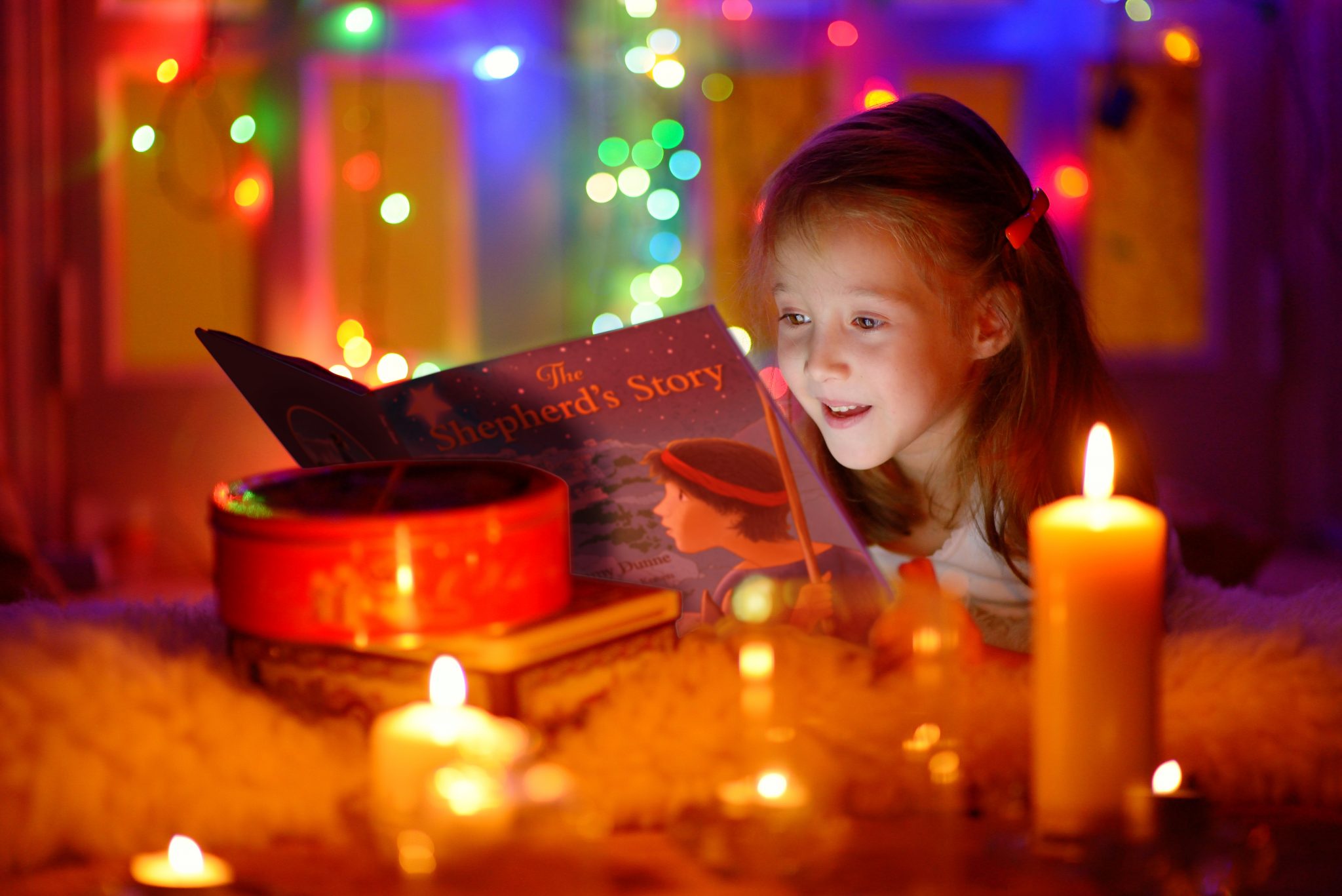 the girl reads the fairy tale; Shutterstock ID 499461886; Purchase Order: 70026; Job: 70026_ShepherdsStory_Vide_Midea_2021; Client/Licensee: Loyola Press